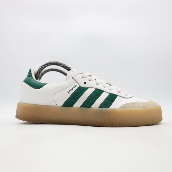 Adidas Sambae Women's Size 9 Cloud White Collegiate Green Gum Shoes ID0440 - Picture 1 of 9